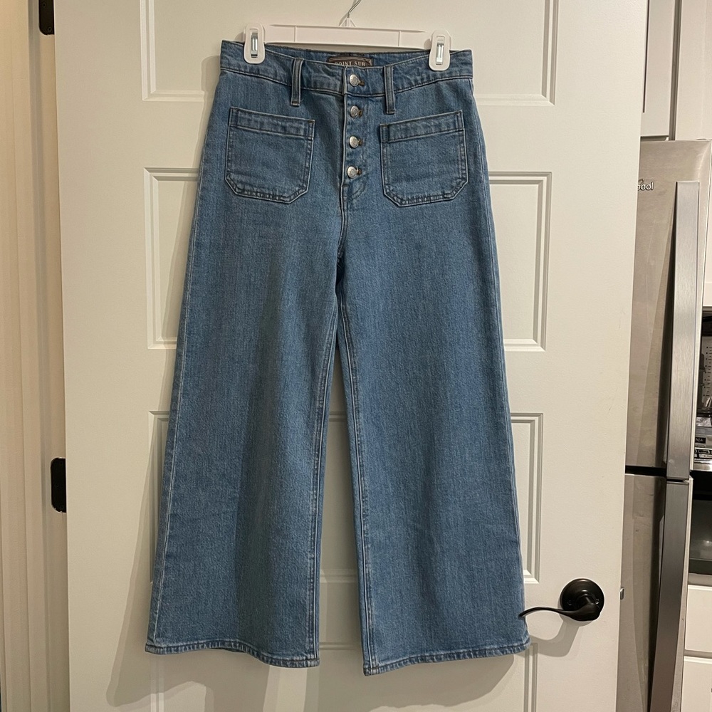 Point Sur Wide-Leg Cropped Jeans